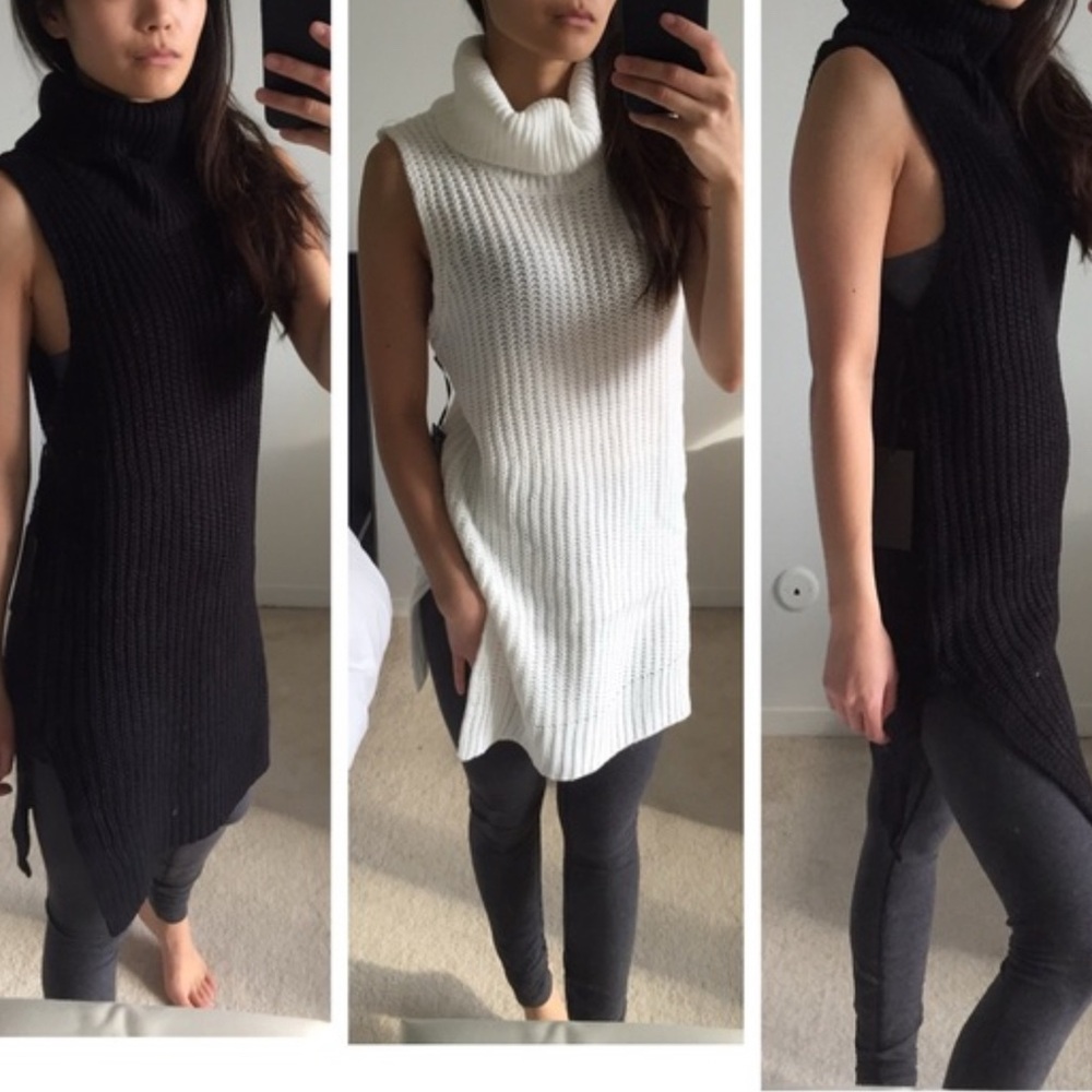 Sleeveless Turtleneck Sweater Tunic - Picture 4 of 4